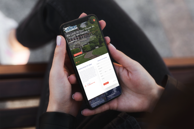 ranch roofing website mockup